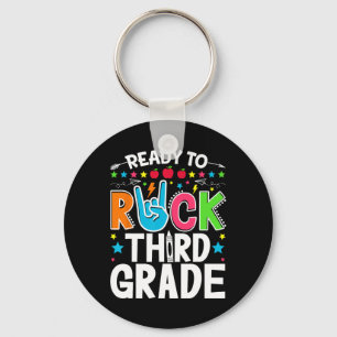 Klaar om derde klas rocken Funny eerste dag terug  Sleutelhanger