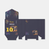 Klaar om een monstertruck donkere verjaardag te cr bedankdoosjes (Uitgevouwen)