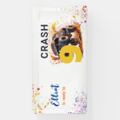 Klaar om een monstervrachtwagen te crashen spandoek (Verticaal)