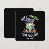 Klaar om gekke streken uit te halen met kikker gra kaart (Voorkant / Achterkant)