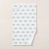 Klaar om groene fietsen te rijden bad handdoek (Handdoek)