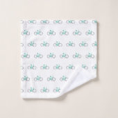 Klaar om groene fietsen te rijden bad handdoek (Wasdoekje)
