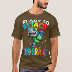 Klaar om haaien van de derde klasse terug naar sch t-shirt
