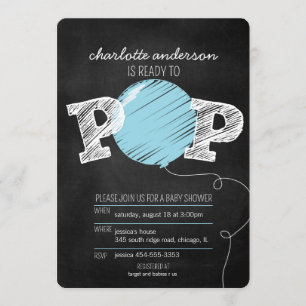 Klaar om het Blauwe Baby shower van de Jongen van  Kaart