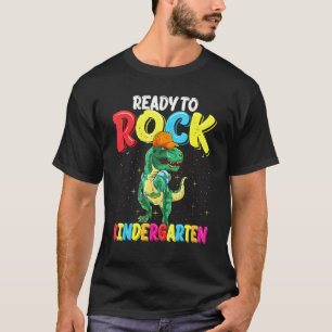 Klaar om Kindergarten Dinosaur terug te geven naar T-shirt
