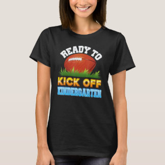 Klaar om kleuter voetbal te trappen Kid Leraar T-shirt