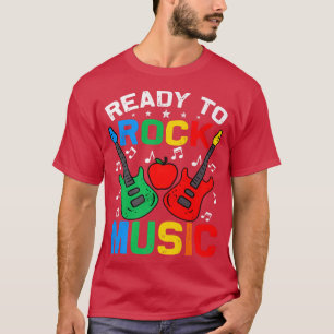 Klaar om muziek terug te geven naar schoolgitaarpr t-shirt