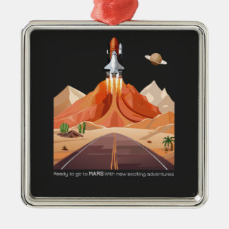 Klaar om naar Mars te gaan Metalen Ornament