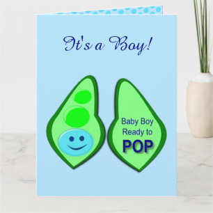 Klaar om Pop Baby Boy Blue Pea Geslacht onthullen Kaart