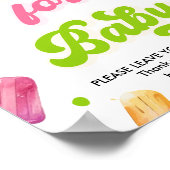 Klaar om Pop Baby shower Boeken voor Baby Poster (Hoek)