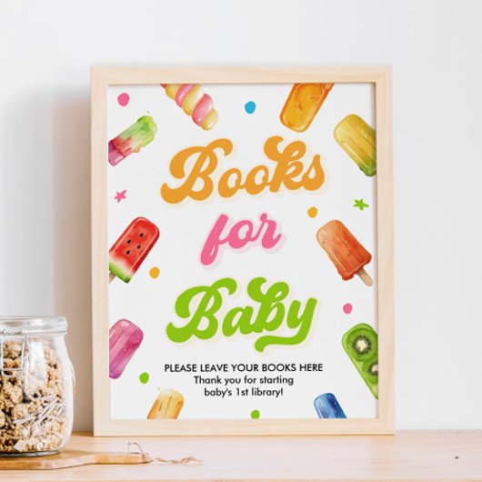 Klaar om Pop Baby shower Boeken voor Baby Poster