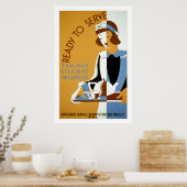 Klaar om  Poster van WPA te dienen (Keuken)