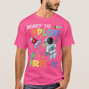 Klaar om pre-k Cute Astronaut terug naar Scho te o T-shirt