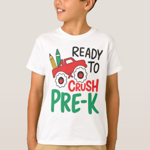 Klaar om Pre‑K Jongens terug naar school te verple T-shirt