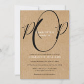 Klaar om te barsten Baby Shower Chic Script Rustie Kaart (Voorkant)