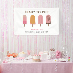 Klaar om te barsten Baby Shower Op maat gemaakte w Spandoek