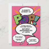 Klaar om te barsten Baby Shower Roze Meisje Modern Kaart (Voorkant)