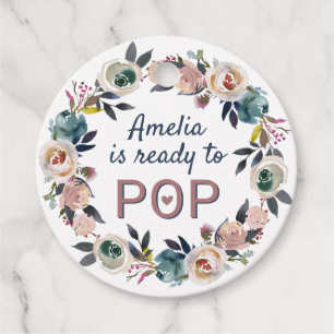 Klaar om te barsten Baby Shower Strooi Popcorn Mou Bedankjes Labels