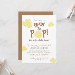 Klaar om te barsten Cute Popcorn Baby Shower Kaart