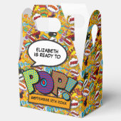 Klaar om te barsten Leuk modern stripverhaal babyf Bedankdoosjes (Geopend)