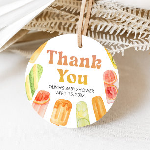 Klaar om te barsten Popsicle Baby Shower Bedankjes Labels
