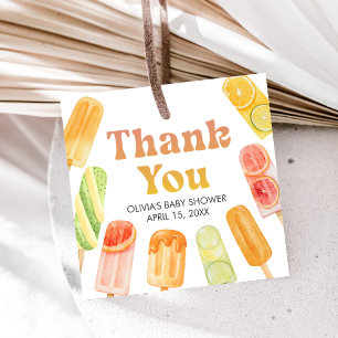 Klaar om te barsten Popsicle Baby Shower Bedankjes Labels