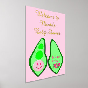 Klaar om te barsten Roze Erwt Baby Meisje Aangepas Folie Afdrukken