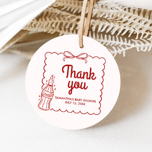 Klaar om te barsten Sodawater Baby Shower Bedankjes Labels