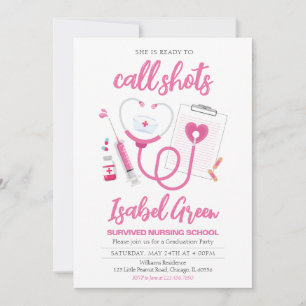 Klaar om te bellen Shots Nurse Afstuderen Kaart