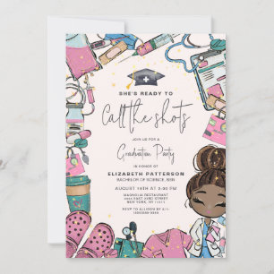 Klaar om te bellen Shots Nurse Graduation Party Kaart