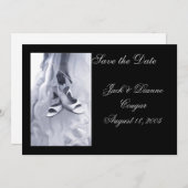 "Klaar om te dansen" Sla de datumkaart op Save The Date (Voorkant / Achterkant)