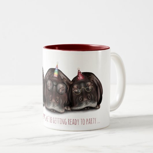 "Klaar om te feesten" Verjaardag Mok (Voorkant rechts)