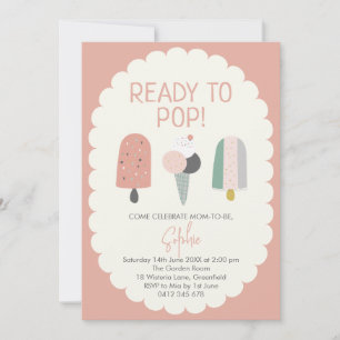 Klaar om te knallen Ijsje Baby Shower Uitnodiging