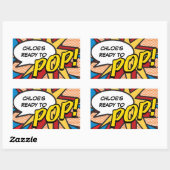 Klaar om te POP! Baby Shower Sprinkle Fun Retro Rechthoekige Sticker (Vel)