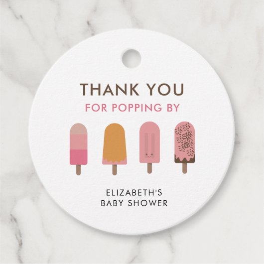 Klaar om te Poppen Baby shower Dank u Bedankjes Labels (Voorkant)