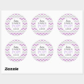 Klaar om te Poppen Baby shower Gunst / lavendel ch Ronde Sticker (Vel)