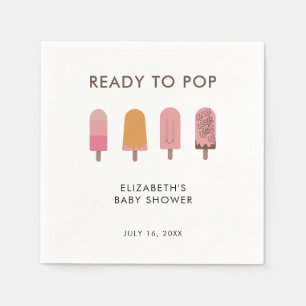 Klaar om te Poppen Baby shower Popsicles Schattige Servet