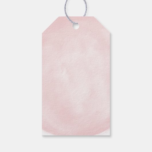 Klaar om te poppen! baby shower uitnodigen dank u  cadeaulabel (Achterkant)