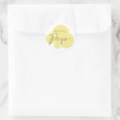 Klaar om te Poppen Gele Popcorn Kernel Ronde Sticker (Tas)