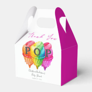Klaar om te Poppen Ice Cream Gradient Pink Baby sh Bedankdoosjes