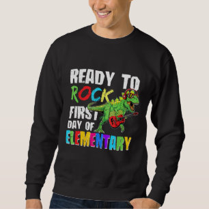 Klaar om te rocken eerste dag van Elementary Dino Trui