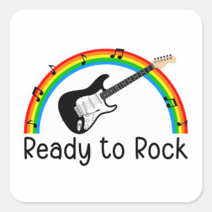 Klaar om te Rocken Elektrische Gitaar Sticker