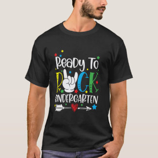 Klaar om te rocken kleuterschool terug naar school t-shirt