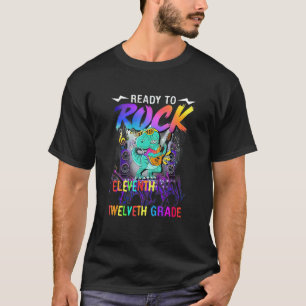 Klaar om te rocken twaalfde leerjaar dinosaurus gi t-shirt
