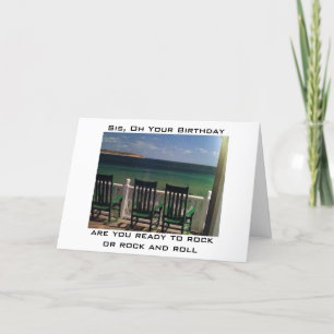 KLAAR OM TE ROKKEN OF ROCK/ROLL "SISTER" TE ROLLEN KAART