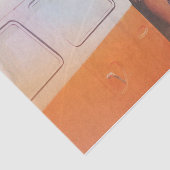 Klaar om te Surven Retro Woman Surfboard Decoupage Tissuepapier (Detail)