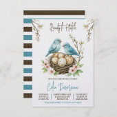 Klaar om uit te komen! Schattige Nesting Birds Bab Kaart (Voorkant / Achterkant)