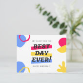 KLAAR OOIT VOOR DE BESTE DAG! BRIEFKAART (Staand voorkant)