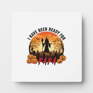 Klaar Papa Halloween Heks Pompoenen Graf Fotoplaat