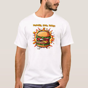 Klaar, set, Bite burger T-shirt